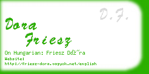 dora friesz business card